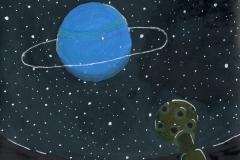 「星空に浮かぶ青い天王星」前杉 明里 さん（中学１年生、広島県）